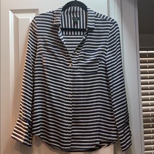 JCrew Silk Striped Blouse (xs)